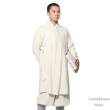 Load image into Gallery viewer, White Cotton&amp;Linen Arhat Monk Robe
