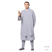 Load image into Gallery viewer, Grey Ice Silk Arhat Monk Robe
