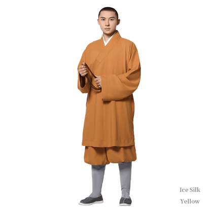 Yellow Ice Silk Arhat Monk Robe