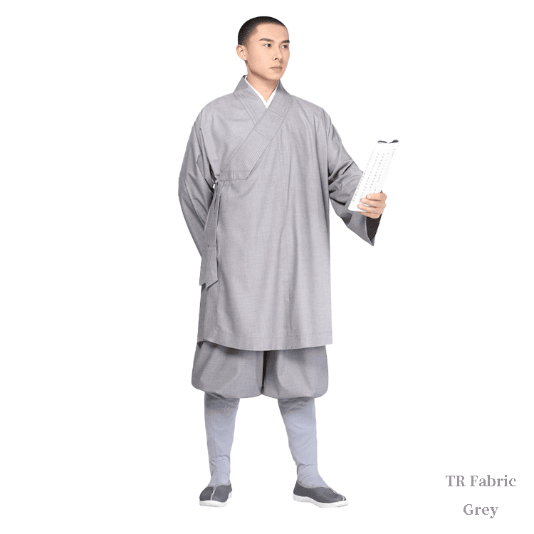 Grey TR Fabric Arhat Monk Robe