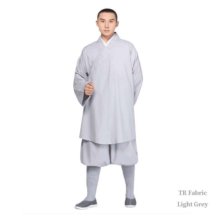 Light Grey TR Fabric Arhat Monk Robe