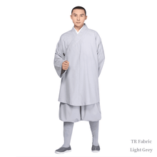 Load image into Gallery viewer, Light Grey TR Fabric Arhat Monk Robe
