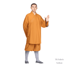 Load image into Gallery viewer, Yellow TR Fabric Arhat Monk Robe
