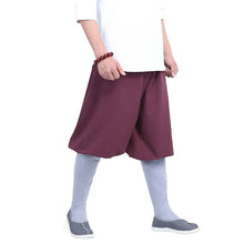 Load image into Gallery viewer, Wine red shaolin monk pants
