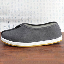 Load image into Gallery viewer, Grey cotton shaolin monk shoes
