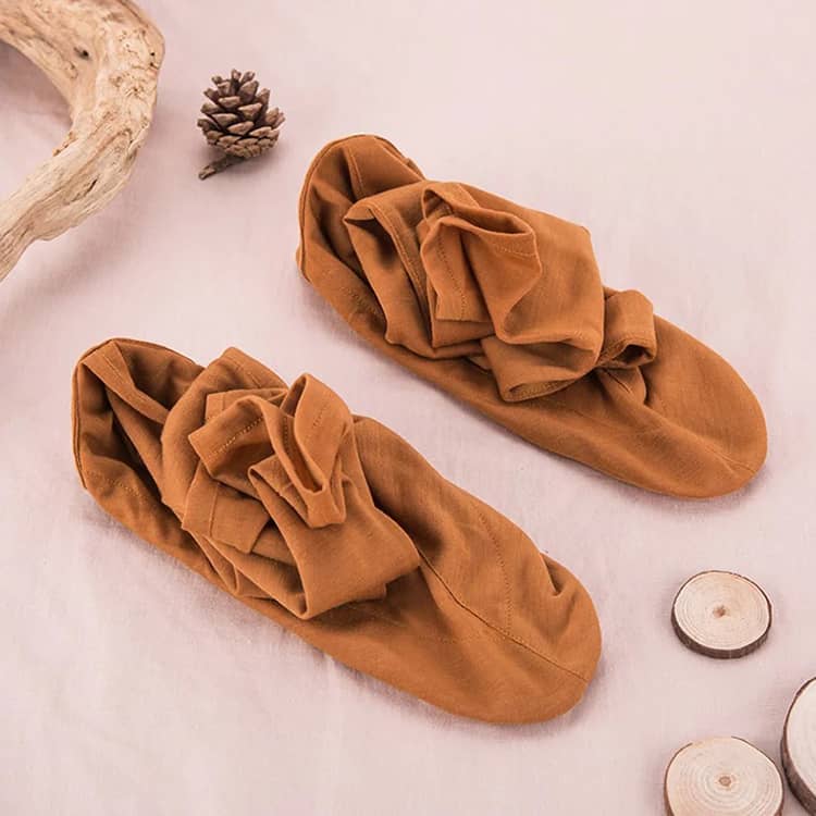 Brown shaolin monk socks