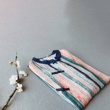 Load image into Gallery viewer, short sleeves folk stripe qipao/cheongsam dress
