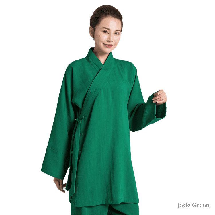 jade green tai chi uniform suit for men and women