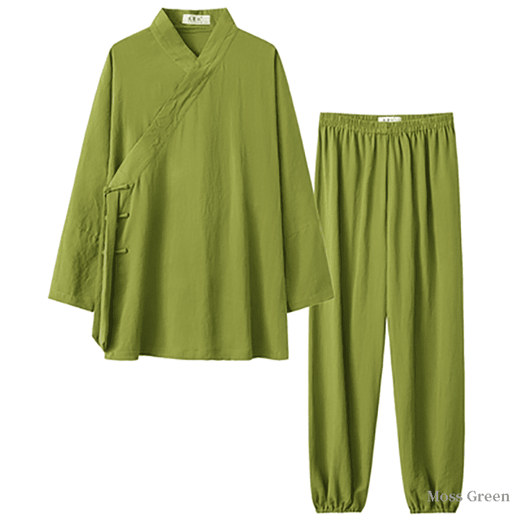 moss green tai chi uniform suit for men and women