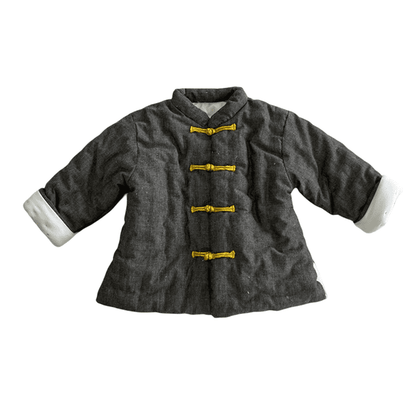 Dark grey padded tang suit jacket for children