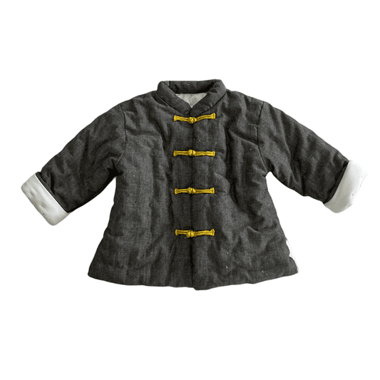 Dark grey padded tang suit jacket for children