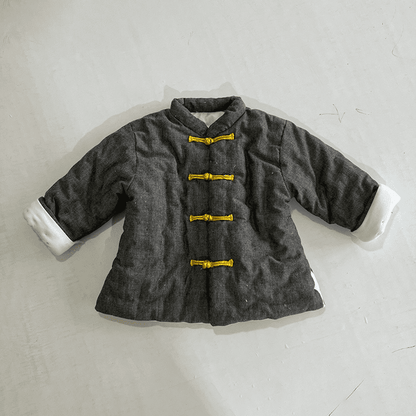 Dark grey padded tang suit jacket for children