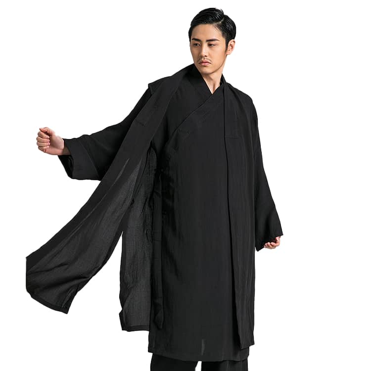 Black three-piece wudang taoist tai chi robe