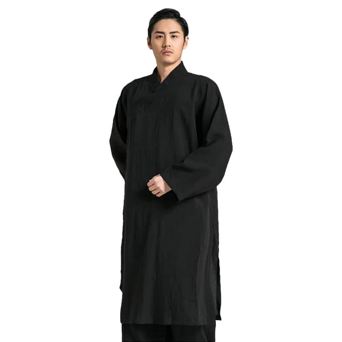 Black two-piece wudang taoist tai chi robe