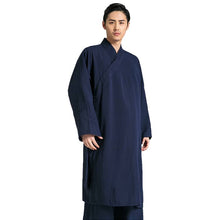 Load image into Gallery viewer, Navy Blue two-piece wudang taoist tai chi robe
