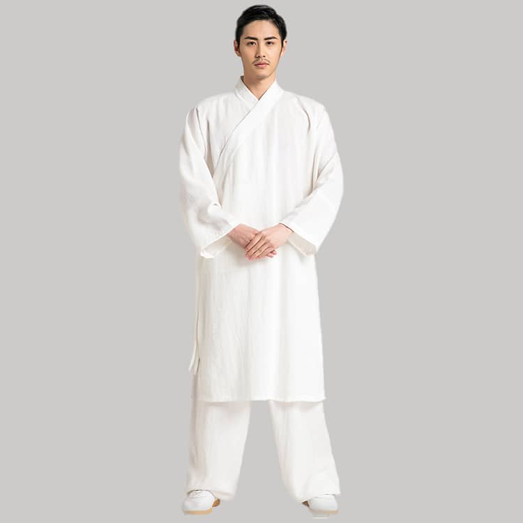 White two-piece wudang taoist tai chi robe