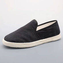 Load image into Gallery viewer, Black Handmade Solid Chinese Cloth Shoes
