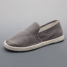 Load image into Gallery viewer, Grey Handmade Solid Chinese Cloth Shoes
