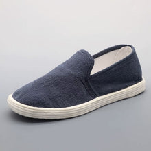 Load image into Gallery viewer, Navy Blue Handmade Solid Chinese Cloth Shoes

