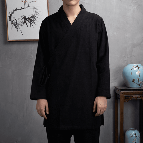 black hanfu coat