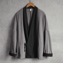 Load image into Gallery viewer, grey modern male hanfu jacket
