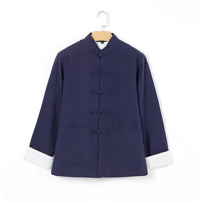 Navy Blue Lined Tang Jacket