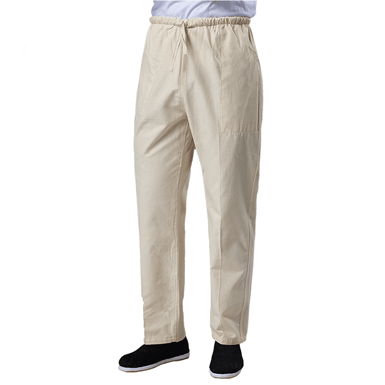 Beige Tang Suit Pants