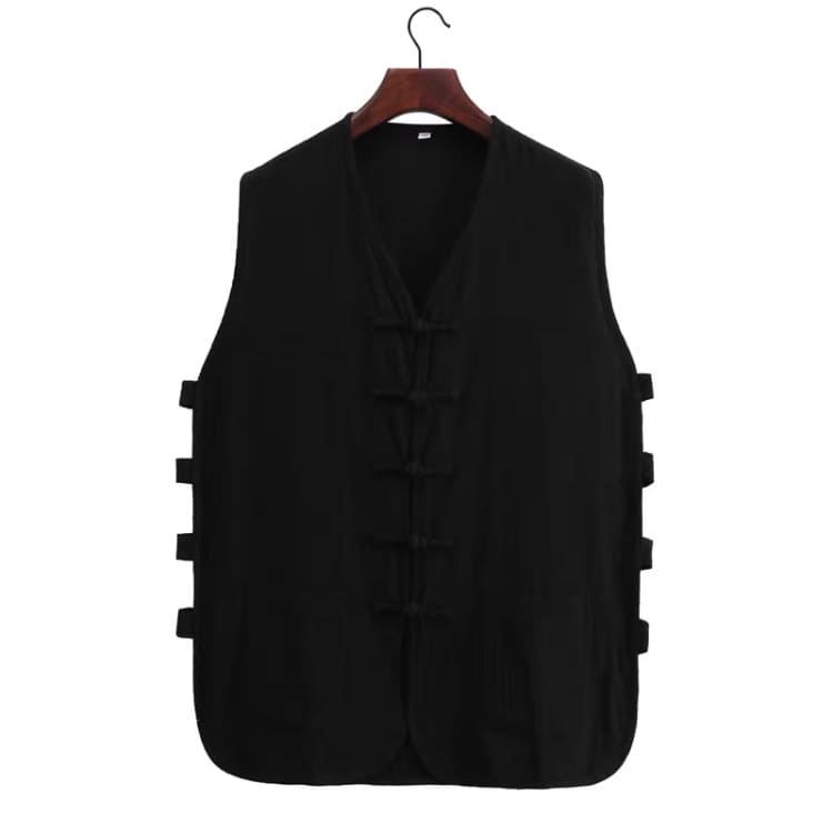 Solid Black Tang Vest