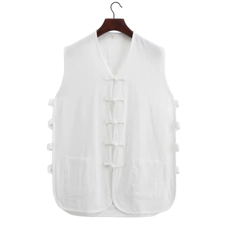 White Solid Tang Vest