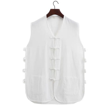 White Solid Tang Vest